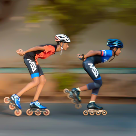 Swimming pool with lounge chairs